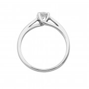 Δαχτυλίδι Μονόπετρο με Διαμάντι Λευκόχρυσος Κ18 - 16018