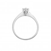 Δαχτυλίδι Μονόπετρο με Διαμάντι Λευκόχρυσος Κ18-16024