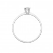 Δαχτυλίδι Μονόπετρο με Διαμάντια Λευκόχρυσος Κ18 - 16030