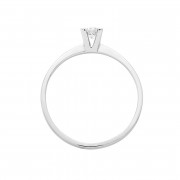 Δαχτυλίδι Μονόπετρο με Διαμάντι Λευκόχρυσος Κ18 - 16029