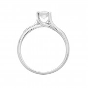 Δαχτυλίδι Μονόπετρο με Ζιργκόν Λευκόχρυσος Κ14 - 16033