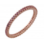 Δαχτυλίδι Ολόβερο με Ροζ Ζιργκόν Ροζ Χρυσός Κ14 - 11053PI