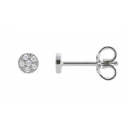 Σκουλαρίκια με Ζιργκόν Λευκόχρυσος Κ9 - 16063