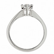Δαχτυλίδι Μονόπετρο με Διαμάντι Λευκόχρυσος Κ18 - 06390