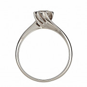 Δαχτυλίδι Μονόπετρο με Διαμάντι Λευκόχρυσος Κ18 - 06400