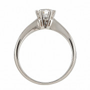 Δαχτυλίδι Μονόπετρο με Διαμάντι Λευκόχρυσος Κ18 - 064011R