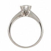 Δαχτυλίδι Μονόπετρο με Διαμάντι Λευκόχρυσος Κ18 - 064015R