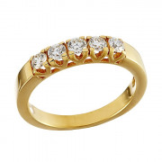 Δαχτυλίδι Μισόβερο με Διαμάντια Χρυσός Κ18 - 07000Y5R