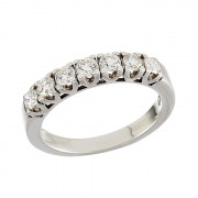 Δαχτυλίδι Μισόβερο με Διαμάντια Λευκόχρυσος Κ18 - 070007R