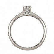 Δαχτυλίδι Μονόπετρο με Διαμάντι Λευκόχρυσος Κ18 - 07006