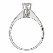 Δαχτυλίδι Μονόπετρο με Διαμάντι Λευκόχρυσος Κ18 - 07008