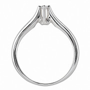 Δαχτυλίδι Μονόπετρο με Ζιργκόν Λευκόχρυσος Κ14 - 07143