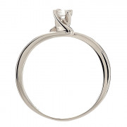 Δαχτυλίδι Μονόπετρο με Ζιργκόν Λευκόχρυσος Κ14 - 07149