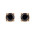 Σκουλαρίκια Μονόπετρα με Μαύρα Διαμάντια Ροζ Χρυσός Κ18 - 09028B