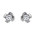 Σκουλαρίκια Μονόπετρα με Διαμάντια Λευκόχρυσος Κ18 - 11012