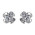 Σκουλαρίκια Μονόπετρα με Διαμάντια Λευκόχρυσος Κ18 - 11013