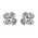 Σκουλαρίκια Μονόπετρα με Διαμάντια Λευκόχρυσος Κ18 - 110151E
