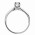 Δαχτυλίδι Μονόπετρο με Ζιργκόν Λευκόχρυσος Κ14 - 92200