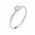 Δαχτυλίδι Μονόπετρο με Διαμάντια Λευκόχρυσος Κ18 - 13072