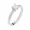 Δαχτυλίδι Μονόπετρο με Διαμάντια Λευκόχρυσος Κ18 - 13075