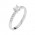 Δαχτυλίδι Μονόπετρο με Διαμάντια Λευκόχρυσος Κ18 - 13074