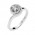 Δαχτυλίδι Μονόπετρο με Διαμάντια Λευκόχρυσος Κ18 - 13065