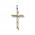 Σταυρός με Διαμάντια Χρυσός και Λευκόχρυσος Κ18 - 13085