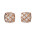 Σκουλαρίκια με Ζιργκόν Ροζ Χρυσός Κ14 - 09101