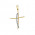 Σταυρός με Διαμάντια Χρυσός και Λευκόχρυσος Κ18 - 13090