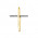 Σταυρός με Ζιργκόν Χρυσός και Λευκόχρυσος Κ14 - 13087CZ
