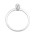 Δαχτυλίδι Μονόπετρο με Διαμάντι Πουάρ Λευκόχρυσος Κ18 - 16001