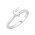 Δαχτυλίδι Μονόπετρο με Διαμάντι Καρδιά Λευκόχρυσος Κ18 - 16003