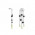 Σκουλαρίκια με Διαμάντια & Περίδοτο Λευκόχρυσος Κ18 - 0313EW