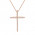 Σταυρός με Διαμάντια Ροζ Χρυσός Κ18 - 16015