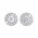 Σκουλαρίκια με Ζιργκόν Λευκόχρυσος Κ9 - 16064