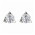 Σκουλαρίκια Μονόπετρα με Διαμάντια Λευκόχρυσος Κ18 - 06258