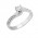 Δαχτυλίδι Μονόπετρο με Διαμάντια Λευκόχρυσος Κ18 - 0626661