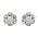 Σκουλαρίκια Μονόπετρα με Διαμάντια Λευκόχρυσος Κ18 - 06389