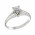 Δαχτυλίδι Μονόπετρο με Διαμάντι Λευκόχρυσος Κ18 - 06394