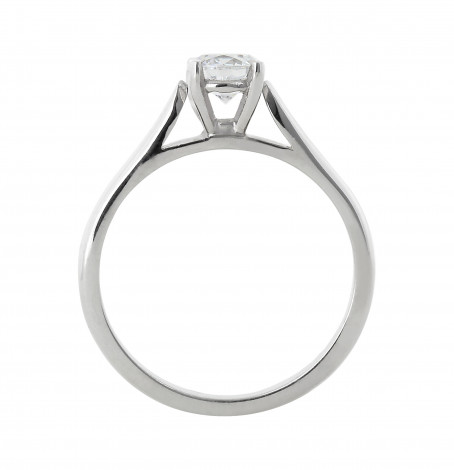 Δαχτυλίδι Μονόπετρο με Διαμάντι Λευκόχρυσος Κ18 - 11029