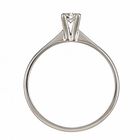 Δαχτυλίδι Μονόπετρο με Διαμάντι Λευκόχρυσος Κ18 - 043432R