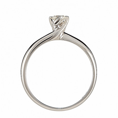 Δαχτυλίδι Μονόπετρο με Διαμάντι Λευκόχρυσος Κ18 - 05369