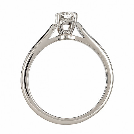 Δαχτυλίδι Μονόπετρο με Διαμάντι Λευκόχρυσος Κ18 - 110281R