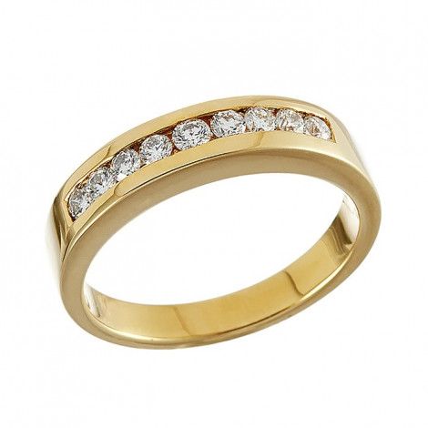 Δαχτυλίδι Μισόβερο με Διαμάντια Χρυσός Κ18 - 90119