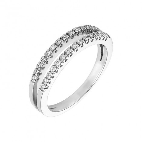 Δαχτυλίδι με Διαμάντια Λευκόχρυσος Κ18 - 91152