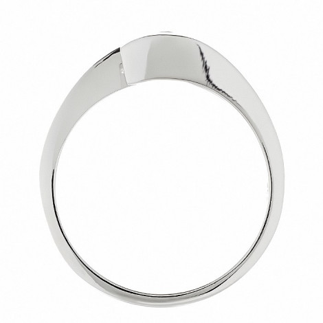 Δαχτυλίδι Μονόπετρο με Διαμάντι Λευκόχρυσος Κ18 - 91236