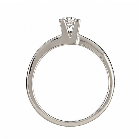 Δαχτυλίδι Μονόπετρο με Διαμάντι Λευκόχρυσος Κ18 - 912821R
