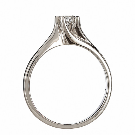 Δαχτυλίδι Μονόπετρο με Διαμάντι Λευκόχρυσος Κ18 - 912862R