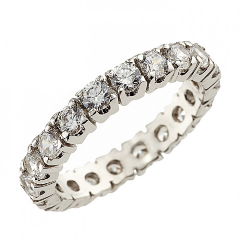 Δαχτυλίδι Ολόβερο με Διαμάντια Λευκόχρυσος Κ18 - 9210435