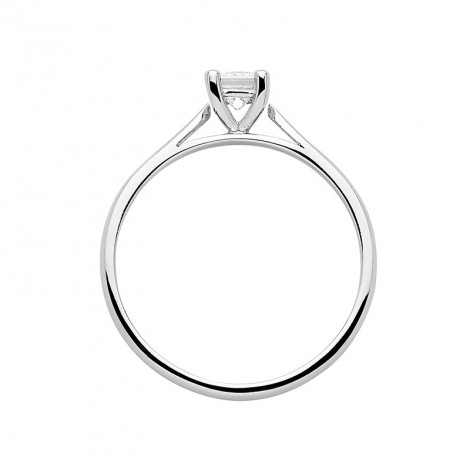 Δαχτυλίδι Μονόπετρο με Διαμάντι Λευκόχρυσος Κ18 - 13069